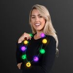 Mardi Gras Light Globes Party Necklace -  