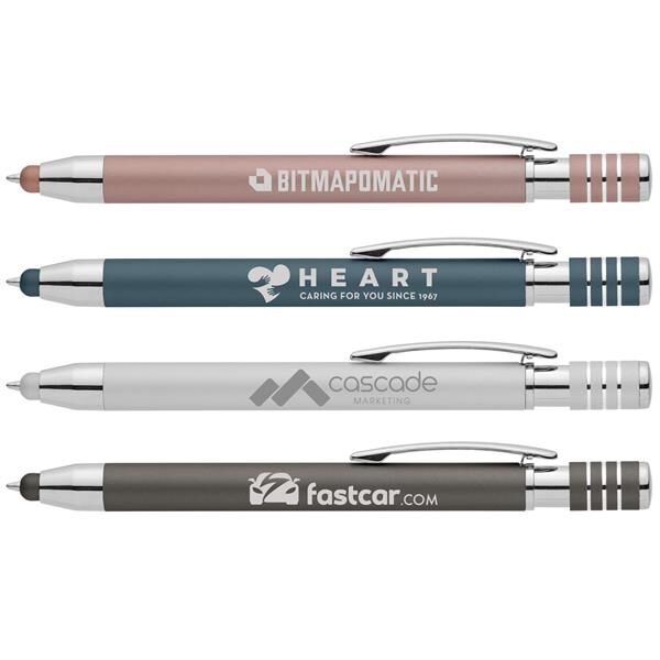 Main Product Image for Marin Softy Metallic Pen w/ Stylus - Laser