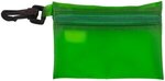 Mask & Sanitizing Protection Pack in Translucent Zipper Pouch - Trans Lime