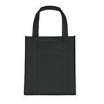 Matte Laminated Non-Woven Shopper Tote Bag - Black