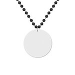Medallion Beads - White - Black