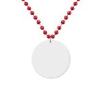 Medallion Beads - White - Red