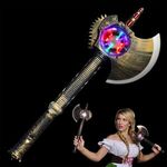 Medieval axe toy with spinning lights and sound effects
