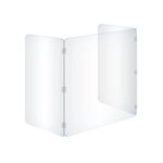 Medium 3-Panel Desk Shield - Clear