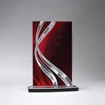 Medium Ribbon Award - Clear with Red