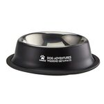 Medium Stainless Steel Pet Bowl - Black