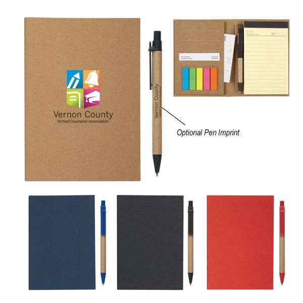 Main Product Image for Custom Printed Meetingmate Notebook With Pen And Sticky Flags
