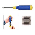 MegaPro 15-In-1 Multi-Bit Screwdriver - Blue With Yellow