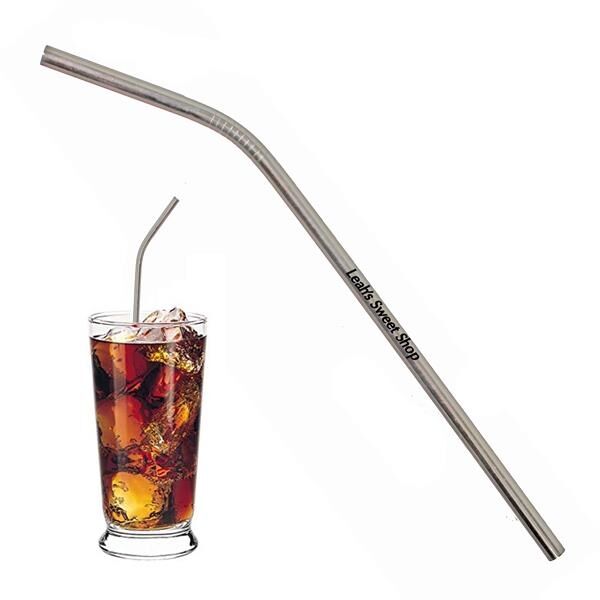 Main Product Image for Metal Bent Silver Straw