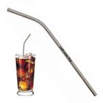 Buy Metal Bent Silver Straw