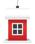 Metal Bird Feeder - Red