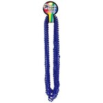Metallic Blue Mardi Gras Beads - Metallic Blue