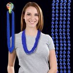 Metallic Blue Mardi Gras Beads -  