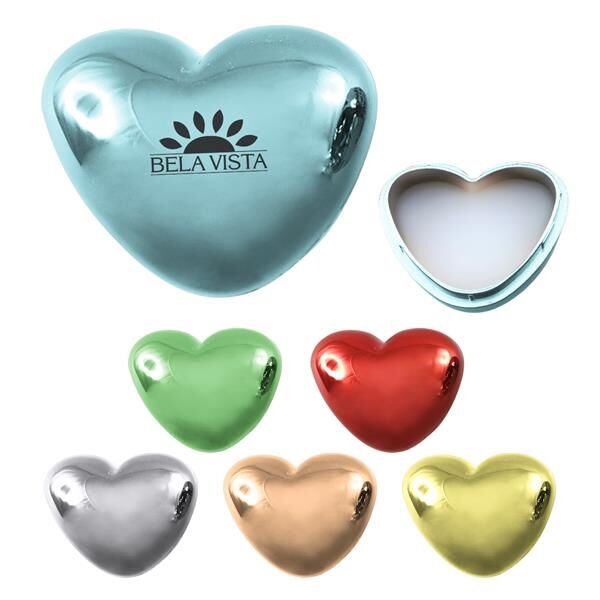 Main Product Image for Custom Printed Metallic Heart Lip Moisturizer