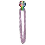 Metallic Light Lavender Mardi Gras Beads -  
