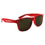 Metallic Miami Sunglasses - Metallic Red