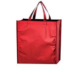 Metallic Non-Woven Shopper Tote Bag - Metallic Red