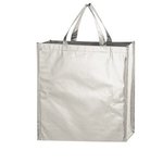 Metallic Non-Woven Shopper Tote Bag - Metallic Silver
