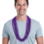 Metallic Purple Mardi Gras Beads -  