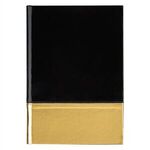 Metallic Two-Tone Journal - Black With Gold