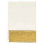 Metallic Two-Tone Journal - White With Gold