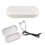 Metallic Wired Earbuds With Clamshell Case
