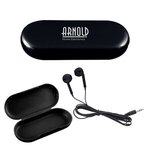 Metallic Wired Earbuds With Clamshell Case