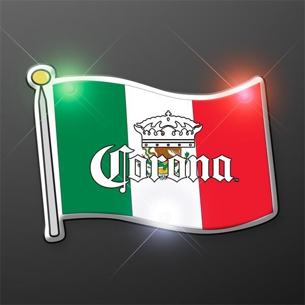 Main Product Image for Mexican flag flashing pin blinkies