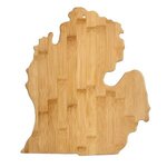 Michigan State Shaped Bamboo Serving and Cutting Board - Brown