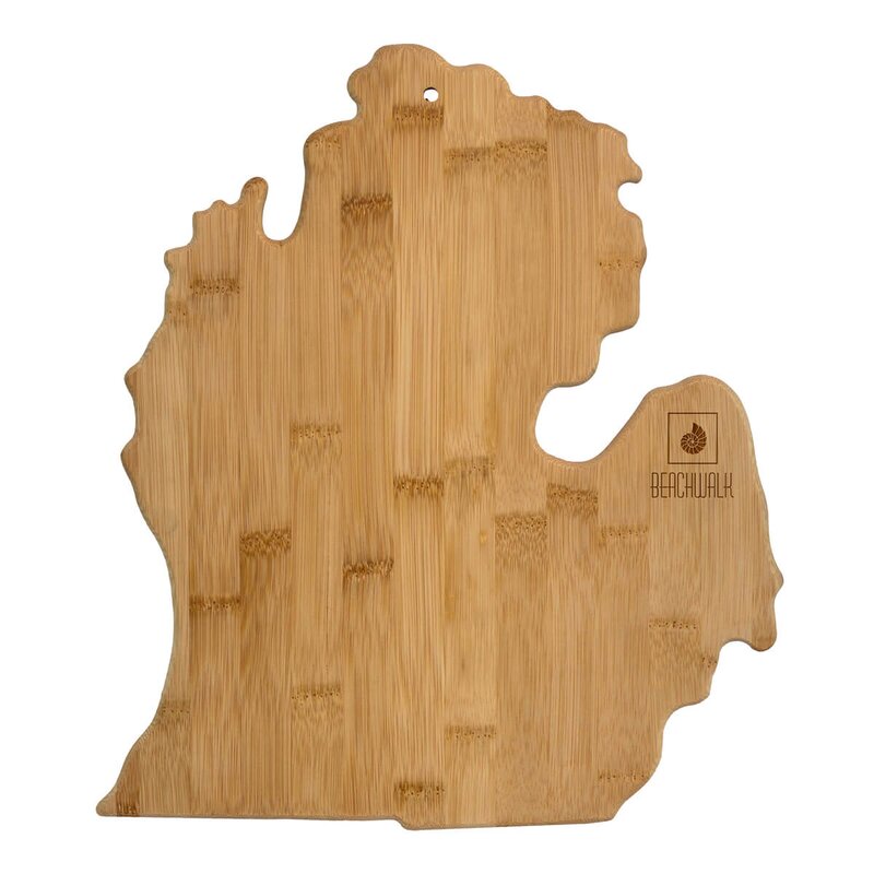 Main Product Image for Michigan State Shaped Bamboo Serving And Cutting Board