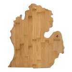 Michigan State Shaped Bamboo Serving and Cutting Board -  