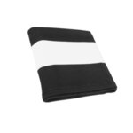 Microfiber Beach Towel - Black with White