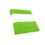 Microfiber Beach Towel - Green With White