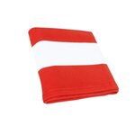 Microfiber Beach Towel - Red With White
