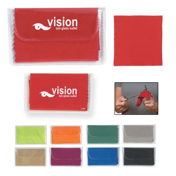 Main Product Image for Custom Printed Microfiber Cleaning Cloth In Case