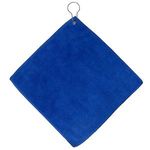 Microfiber Golf Towel w/ Grommet and Hook - Blue