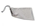 Microfiber Pouch With Drawstring - Silver