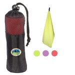 Buy Custom Microfiber Quick Dry & Cooling Towel In Mesh Pouch