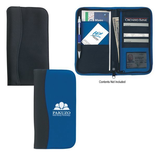 Main Product Image for Custom Printed Microfiber Travel Wallet With Embossed Pvc Trim