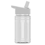 Mini 16 oz. PETE Sports Bottle with Flip Straw lid - Clear
