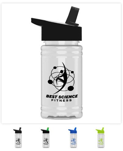 Main Product Image for Mini 16 oz. PETE Sports Bottle with Flip Straw lid