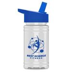 Mini 16 oz. PETE Sports Bottle with Flip Straw lid -  