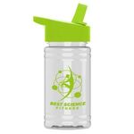 Mini 16 oz. PETE Sports Bottle with Flip Straw lid -  