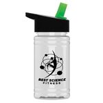 Mini 16 oz. PETE Sports Bottle with Flip Straw lid -  