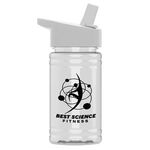 Mini 16 oz. PETE Sports Bottle with Flip Straw lid -  