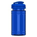 Mini 16 oz. UpCycle rPet Sports Bottle with USA Flip Lid - Transparent Blue