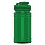 Mini 16 oz. UpCycle rPet Sports Bottle with USA Flip Lid - Transparent Green