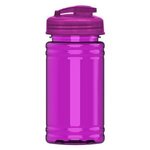 Mini 16 oz. UpCycle rPet Sports Bottle with USA Flip Lid - Transparent Hot Pink