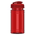 Mini 16 oz. UpCycle rPet Sports Bottle with USA Flip Lid - Transparent Red