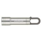 Mini Aluminum Flashlight With Carabiner - Silver